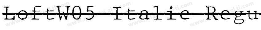 LoftW05-Italic Regul字体转换